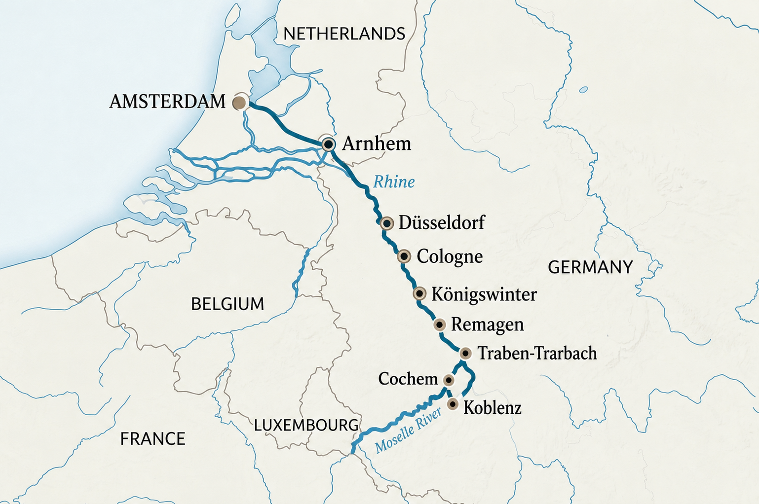 Cruise route map