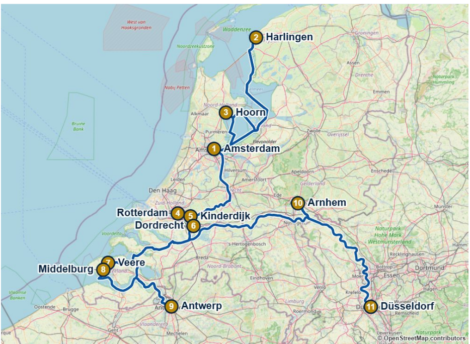 Cruise route map